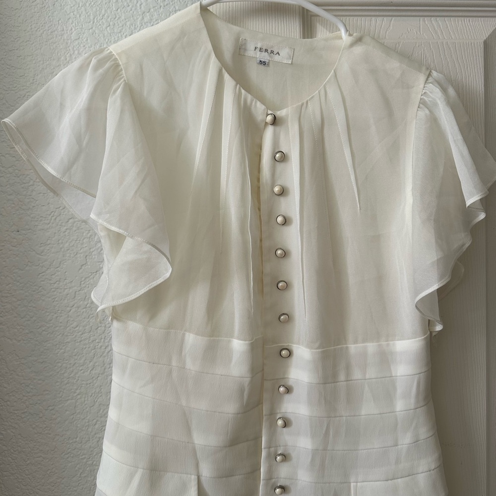 Beautiful white blouse and skirt set
